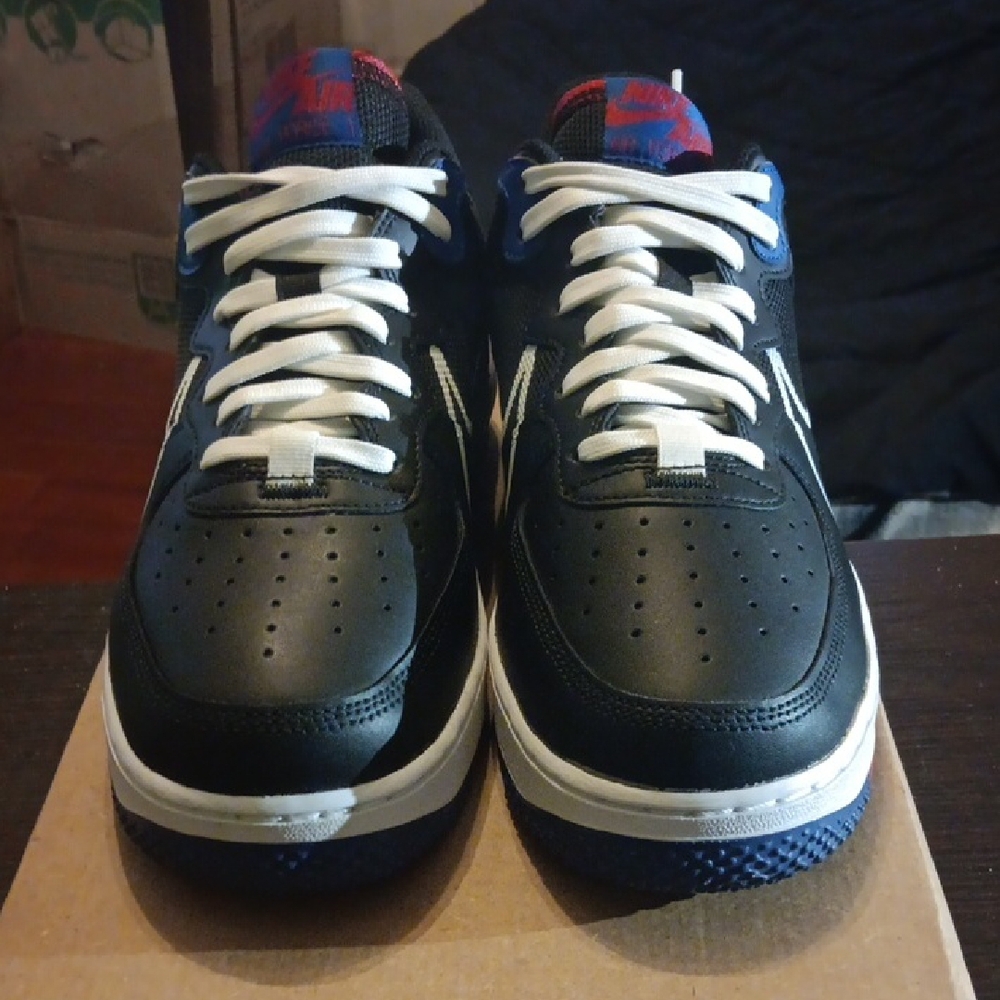 Nike Air Force 1 Low React (2020) Black White Gym Red & Blue Mens 10 W11.5 W/BOX - Picture 4 of 13